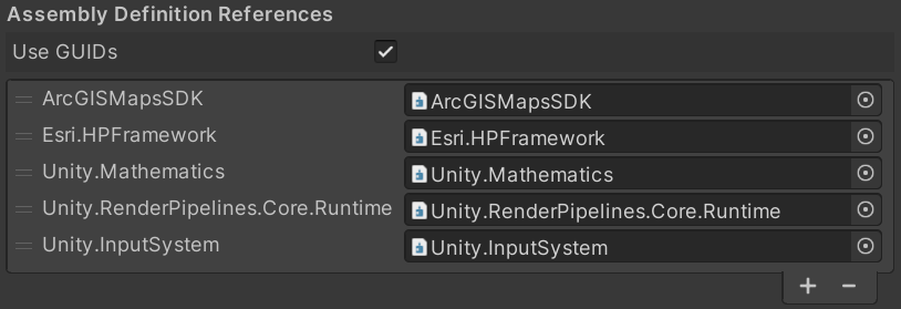 Inspector screen for assembly definition