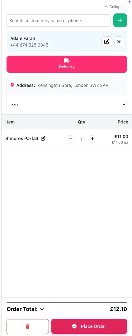 Delivery screen 5