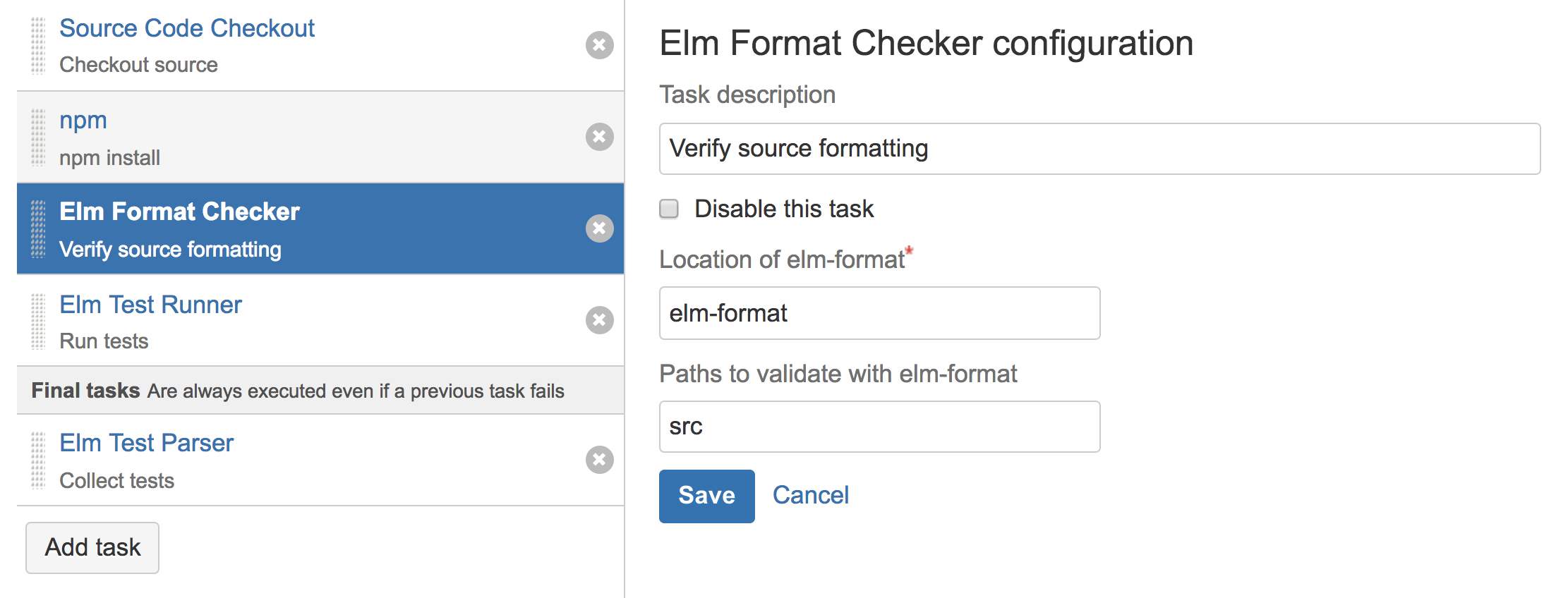 Sample Elm Format Task