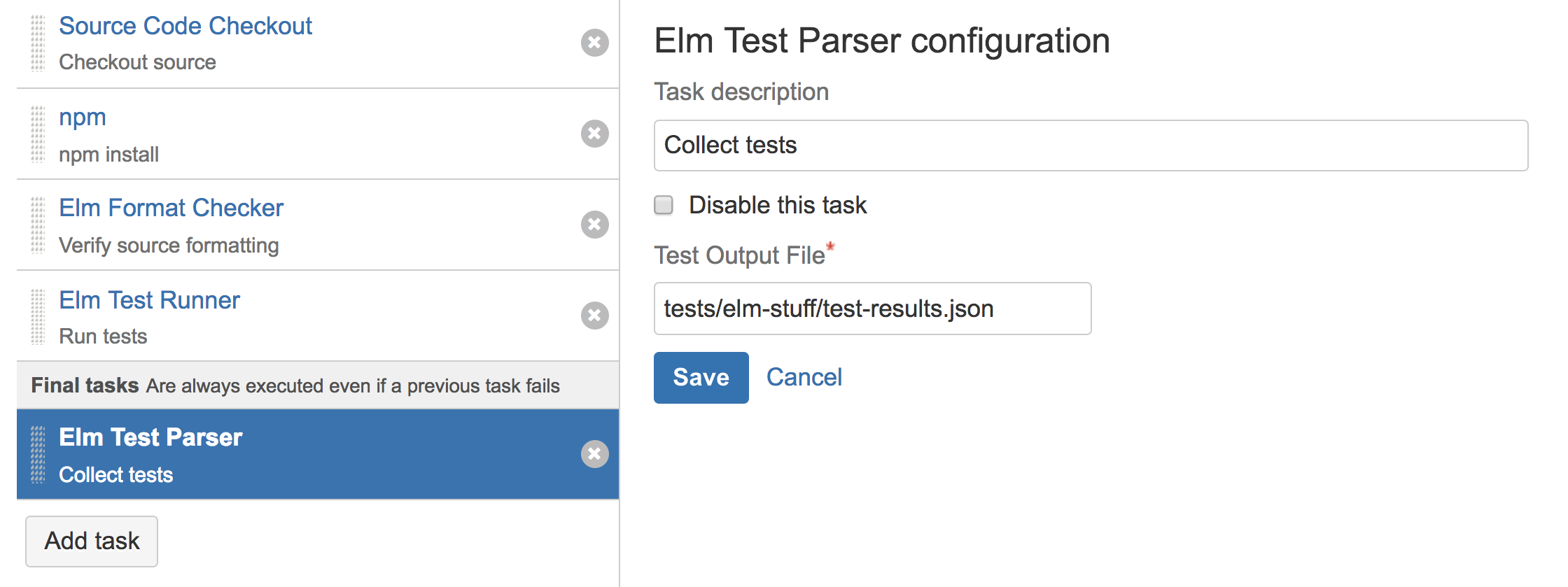 Sample Elm Test Parser Task