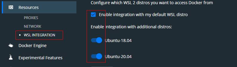 Use the WSL2 based engine