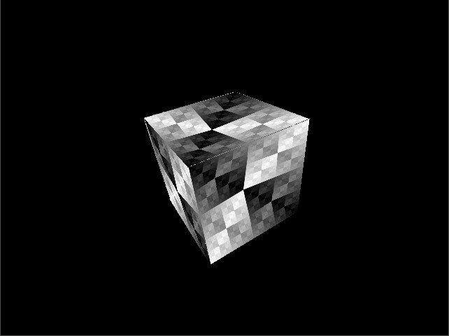 Textured cube (no perspective correction)