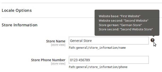 ScopeHint for Magento 2 Screenshot