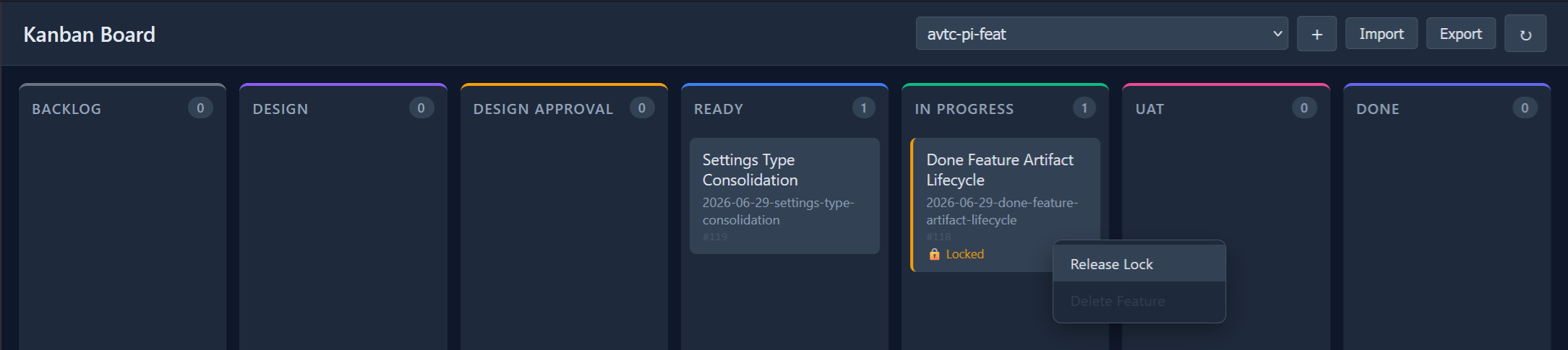 kanban board