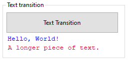 Text transition sample