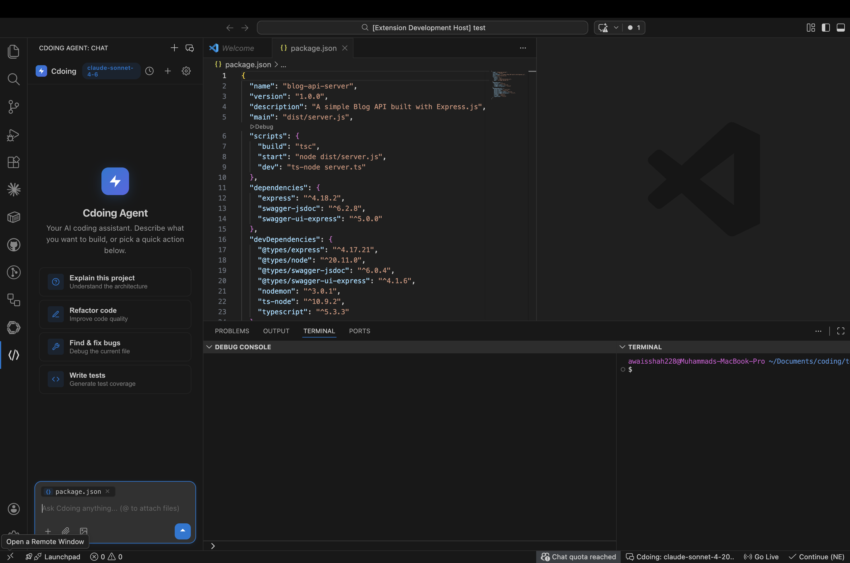 Cdoing Agent — VS Code Extension