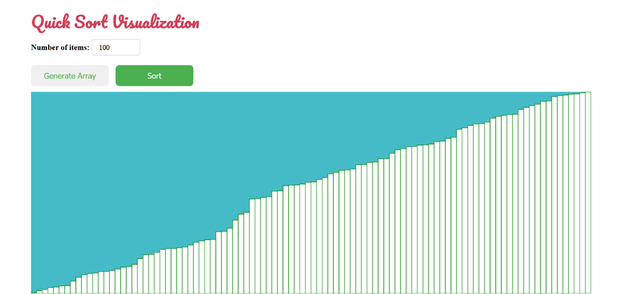 Quick Sort Visualization p5.js