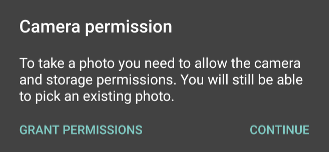 Explain requesting permissions