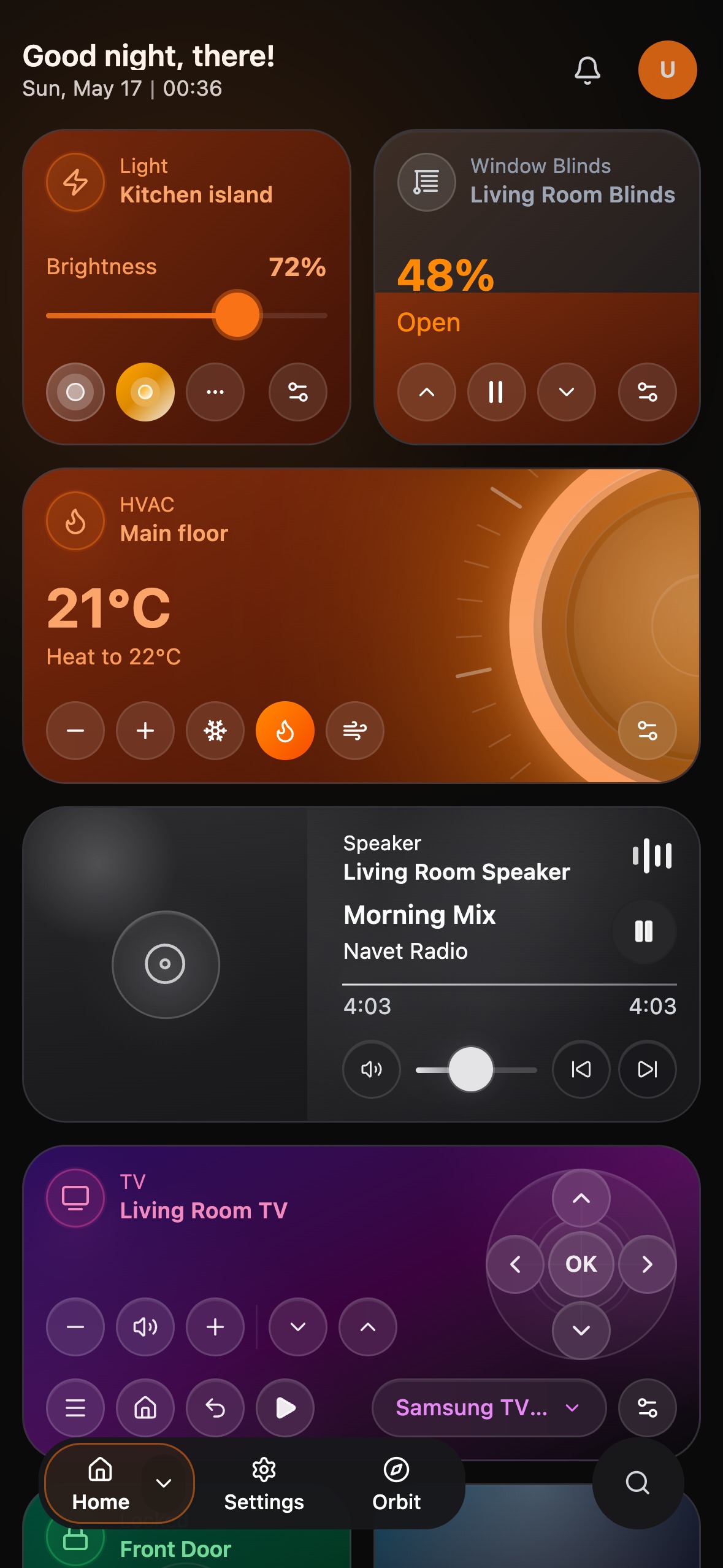 Navet mobile dashboard