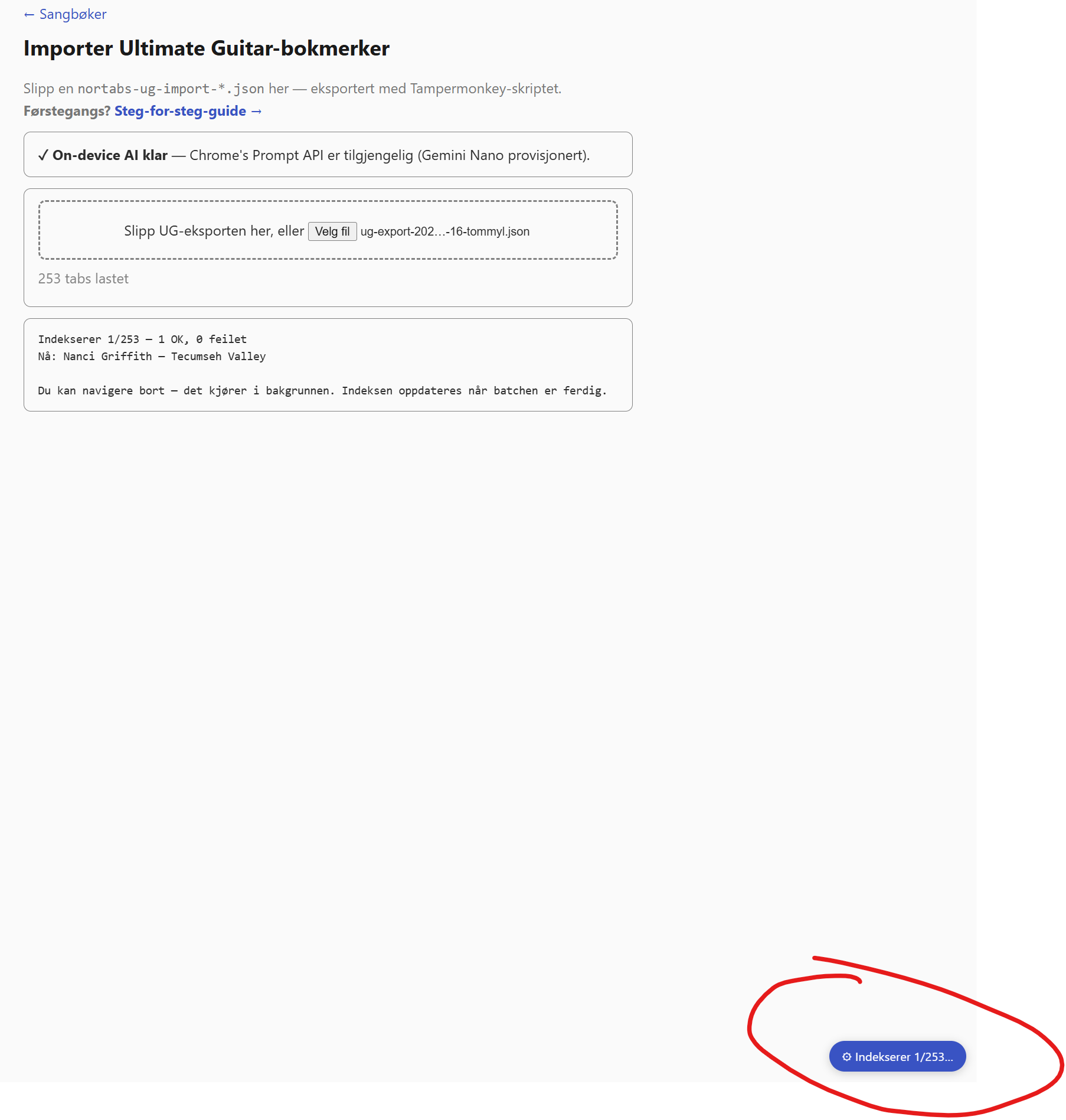 Background enrichment processing a 253-tab import