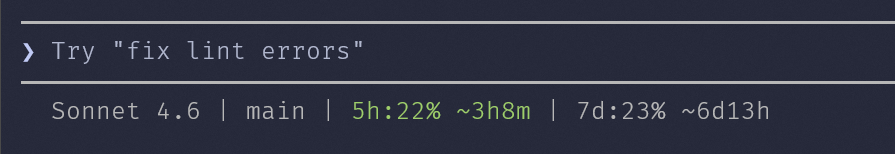 Windows 11 statusline screenshot