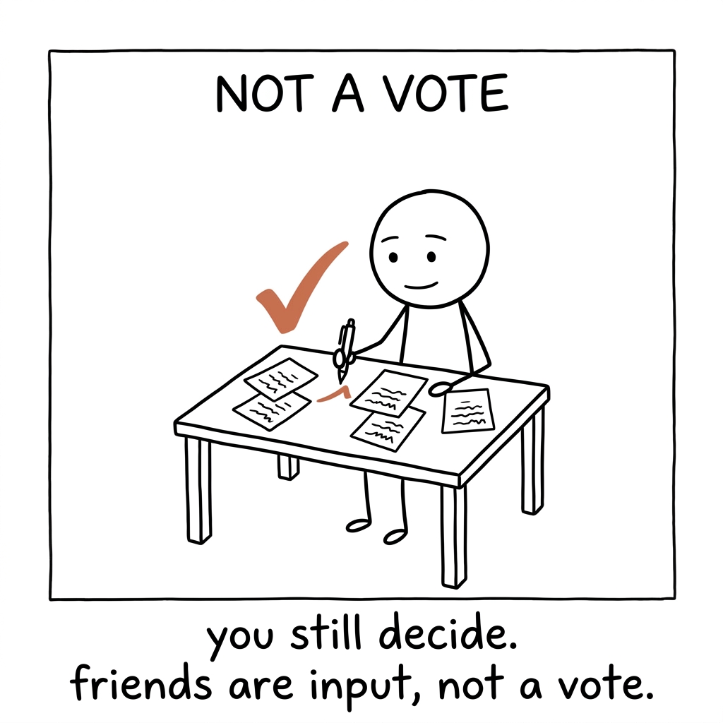 Not a vote — you still decide