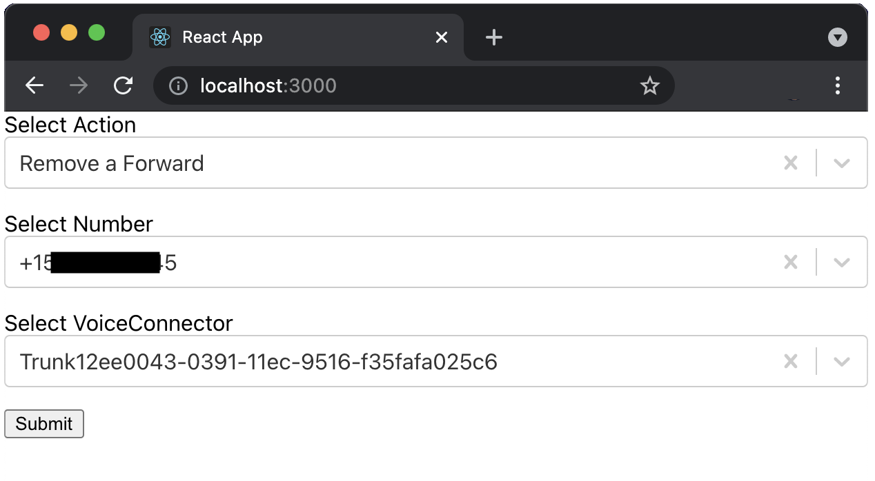 Example Remove Forward