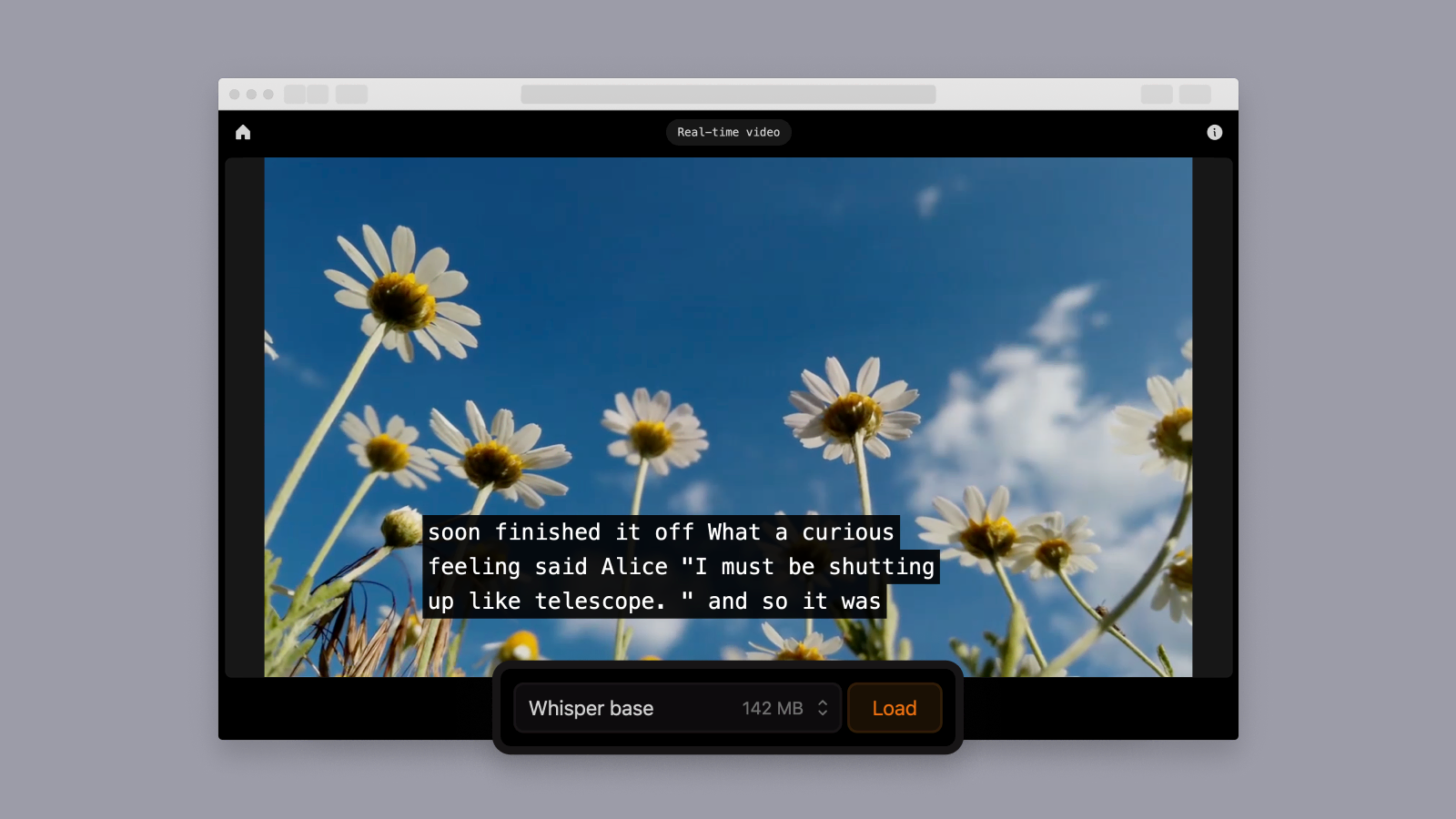A video with captioned subtitles