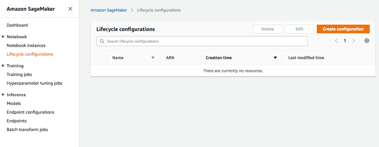 Lifecycle configurations