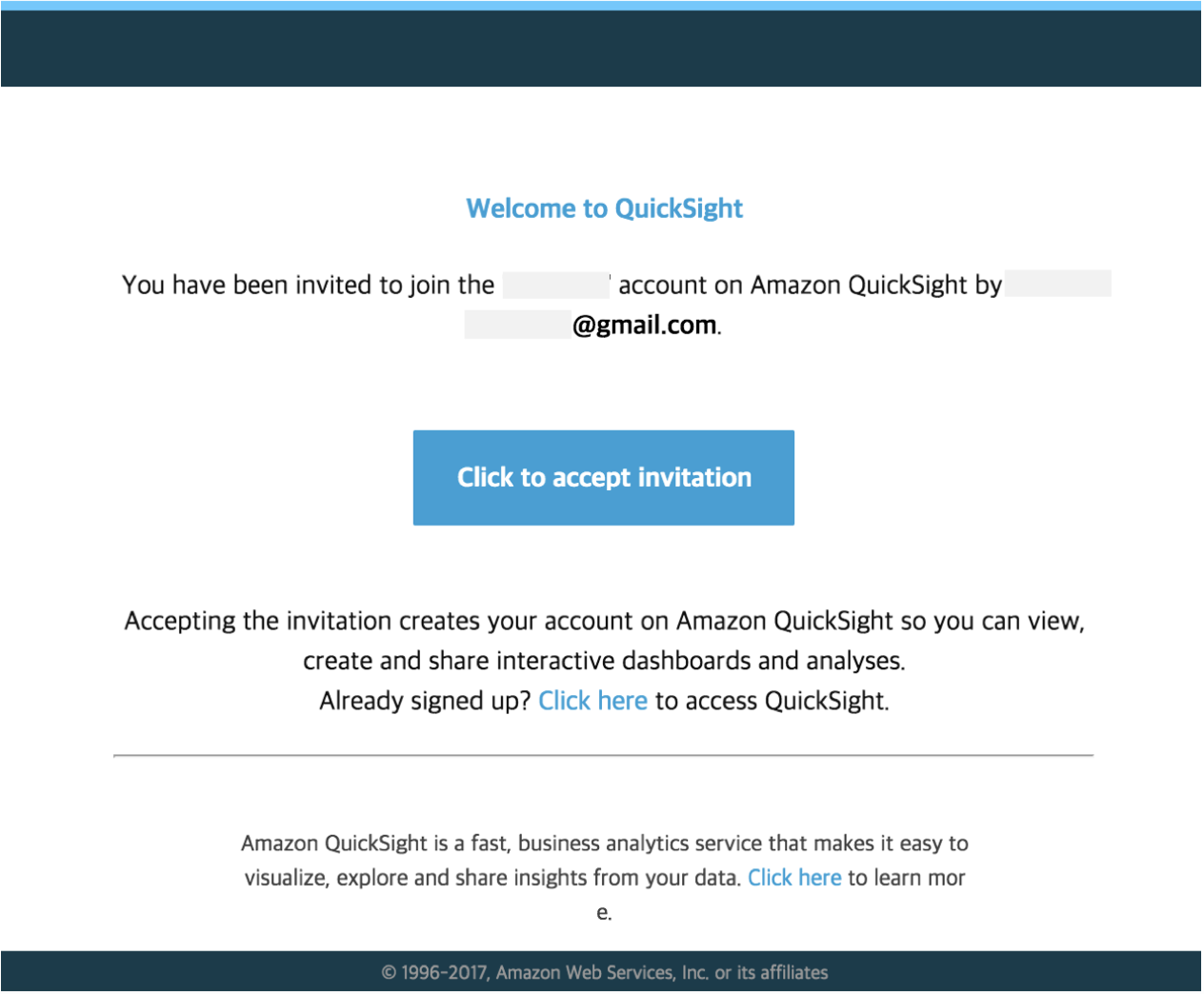 aws-quicksight-user-email