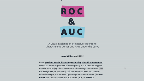 ROC & AUC Article Preview