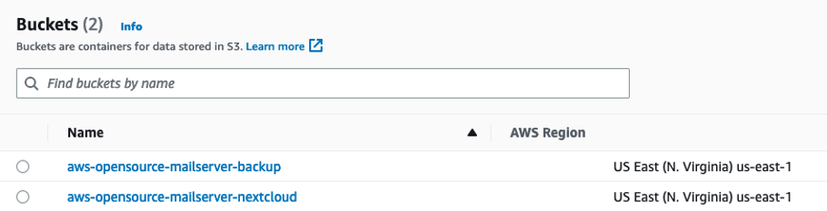 Configuring S3 buckets