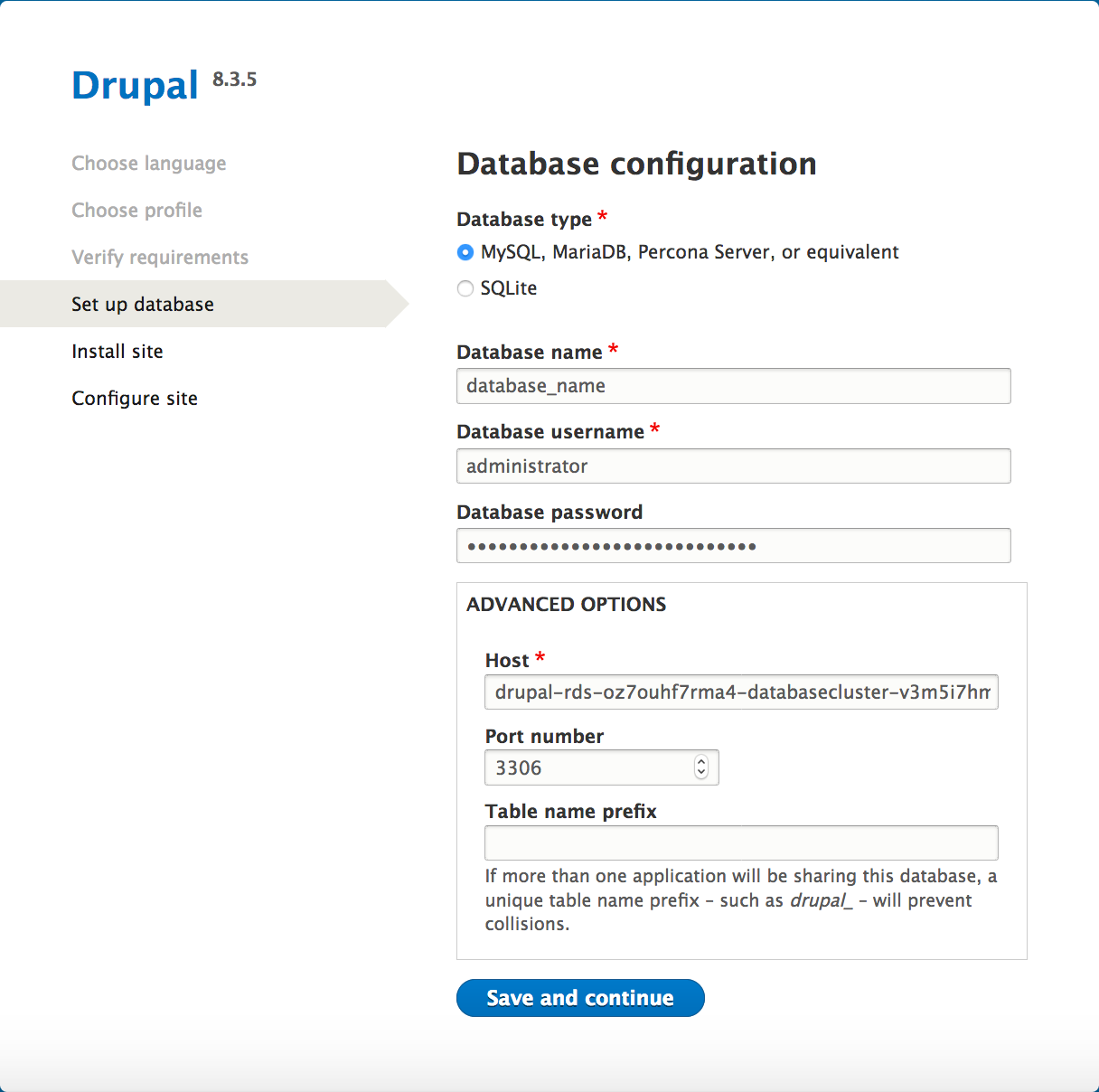 Database Configuration