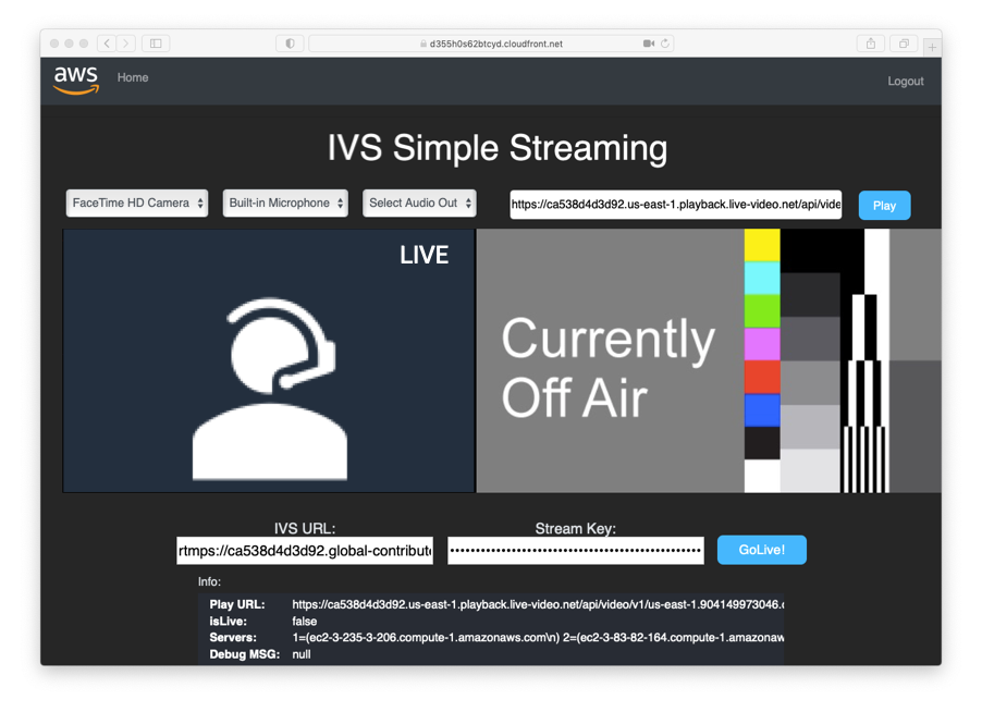 Aws Simple Streaming Webapp