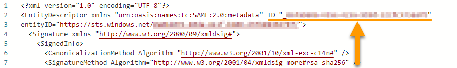 Federation Metadata XML