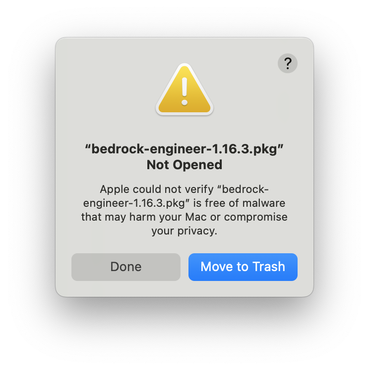 PKG Security Warning