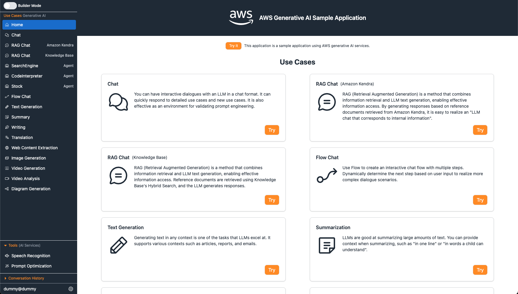 Well-architected application implementation with business use cases for utilizing generative AI in business operations