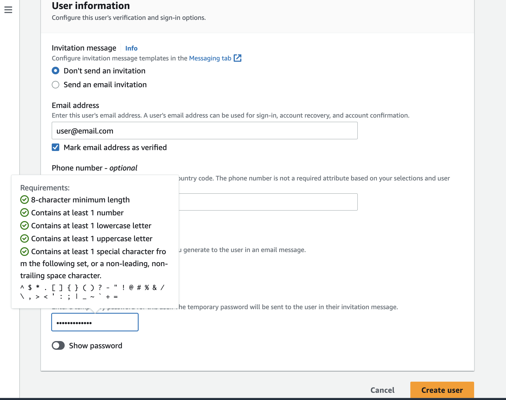 Cognito OpenSearch User Creation