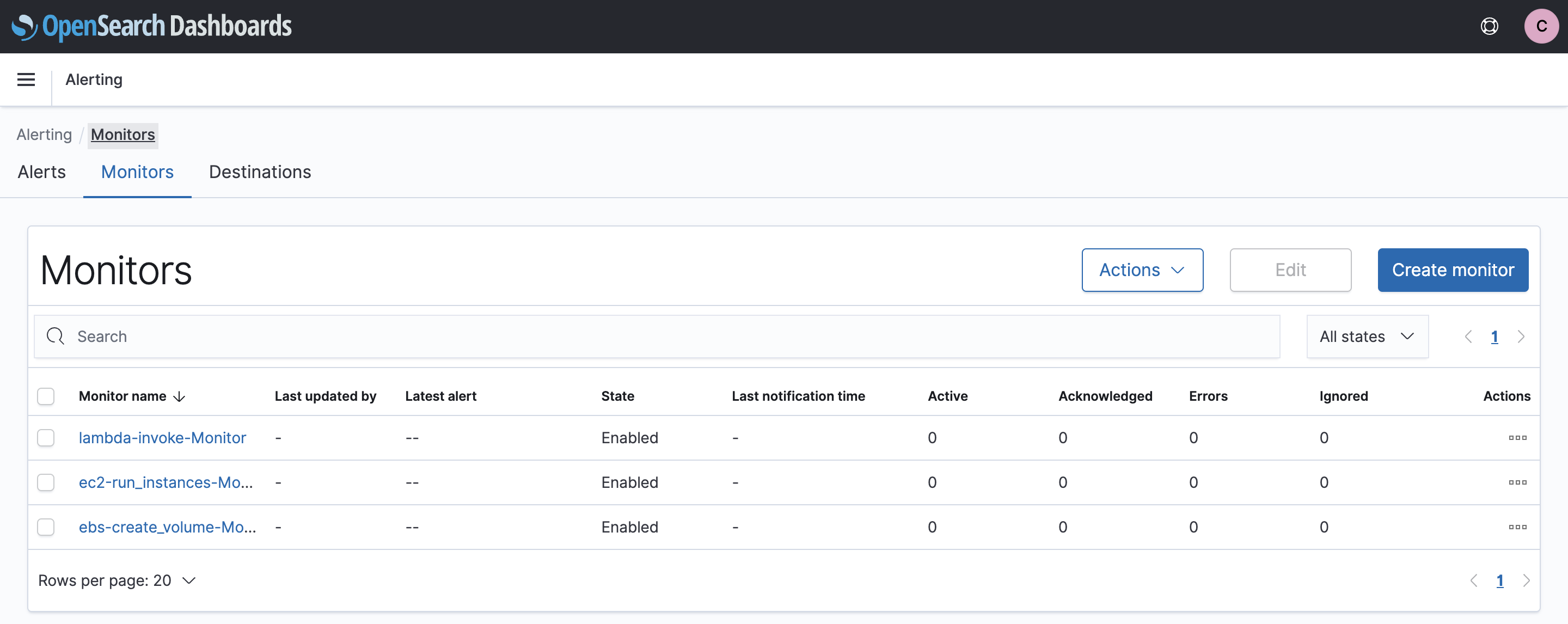 OpenSearch Alerting Monitors