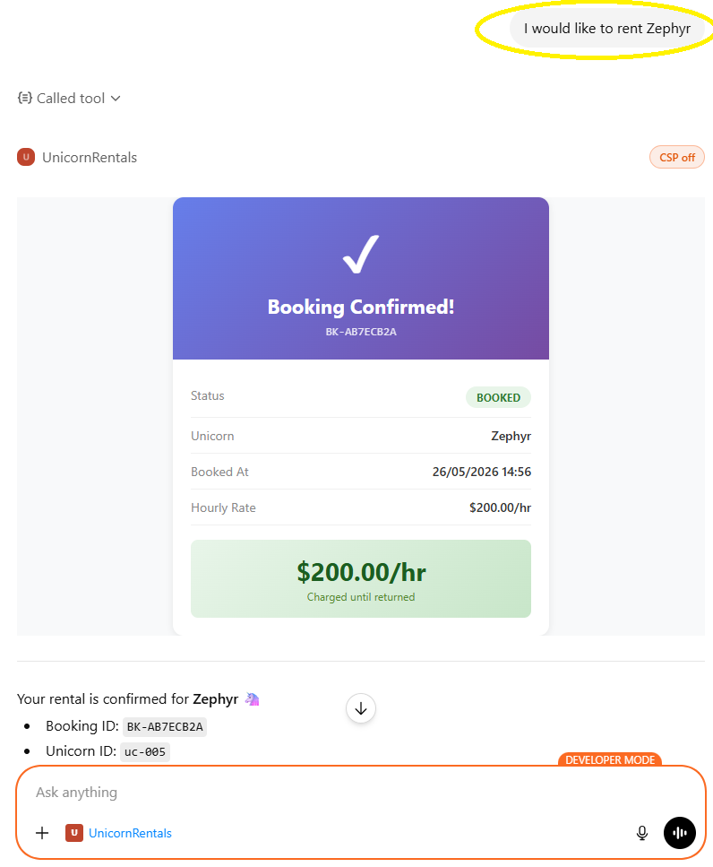 Book a unicorn