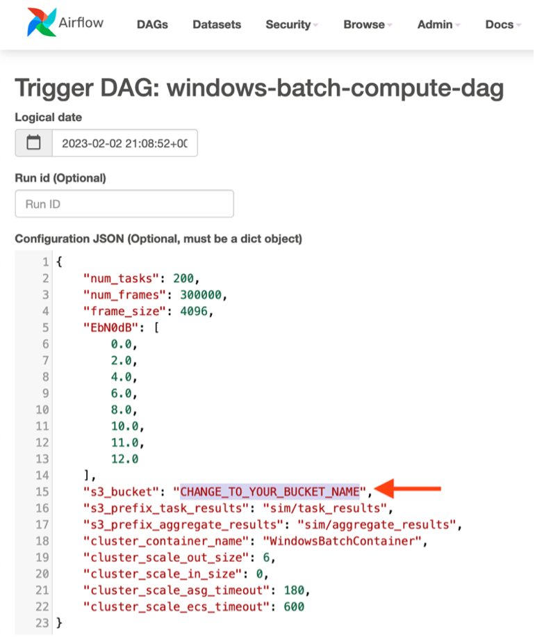 Parametrize DAG eecution