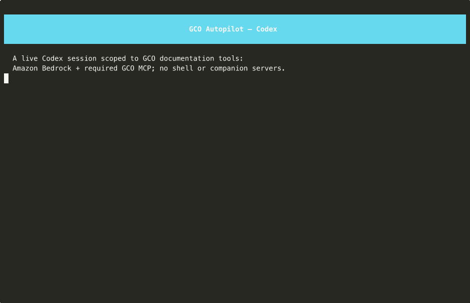 GCO Autopilot with OpenAI Codex