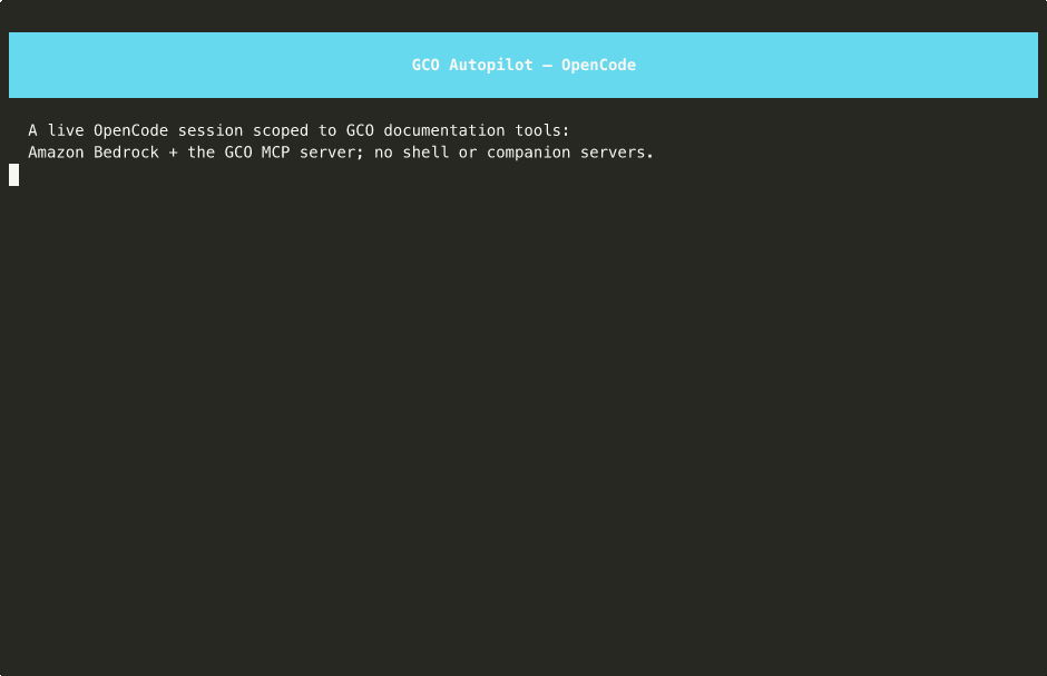 GCO Autopilot with OpenCode