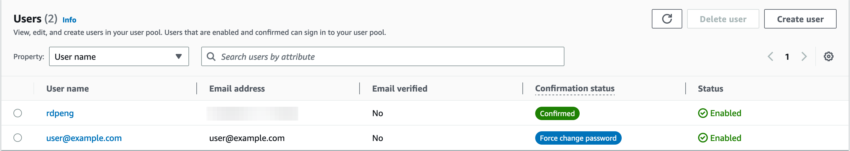 cognito-user-pool-created