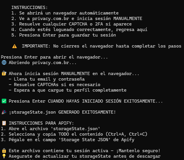 Terminal Confirmando Creación