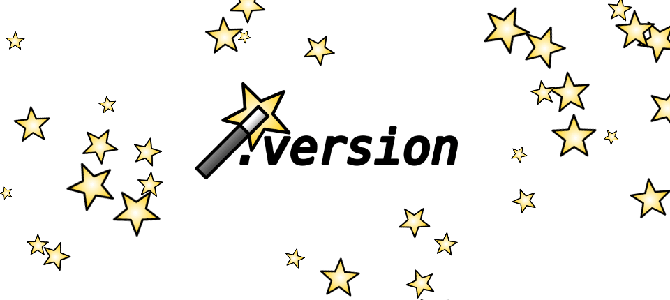 genversion logo with stars