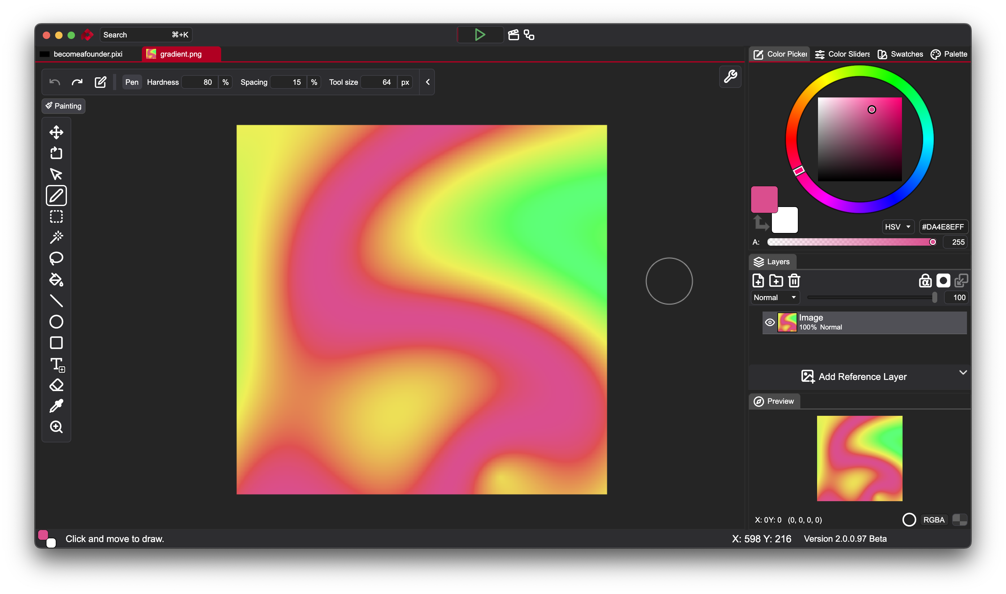 PixiEditor interface