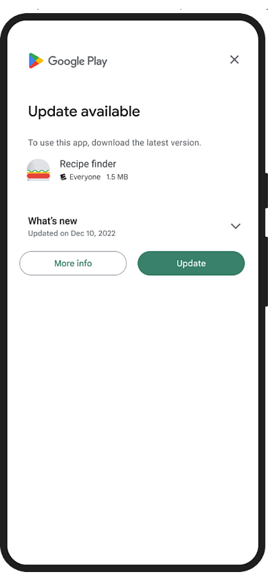 Android immediate update