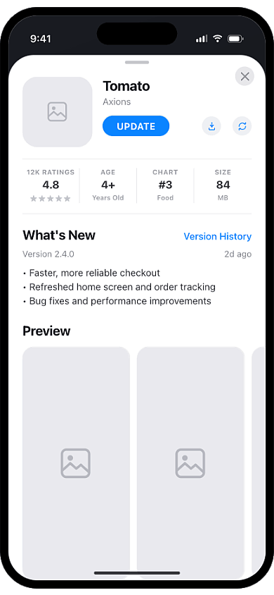 iOS in-app update