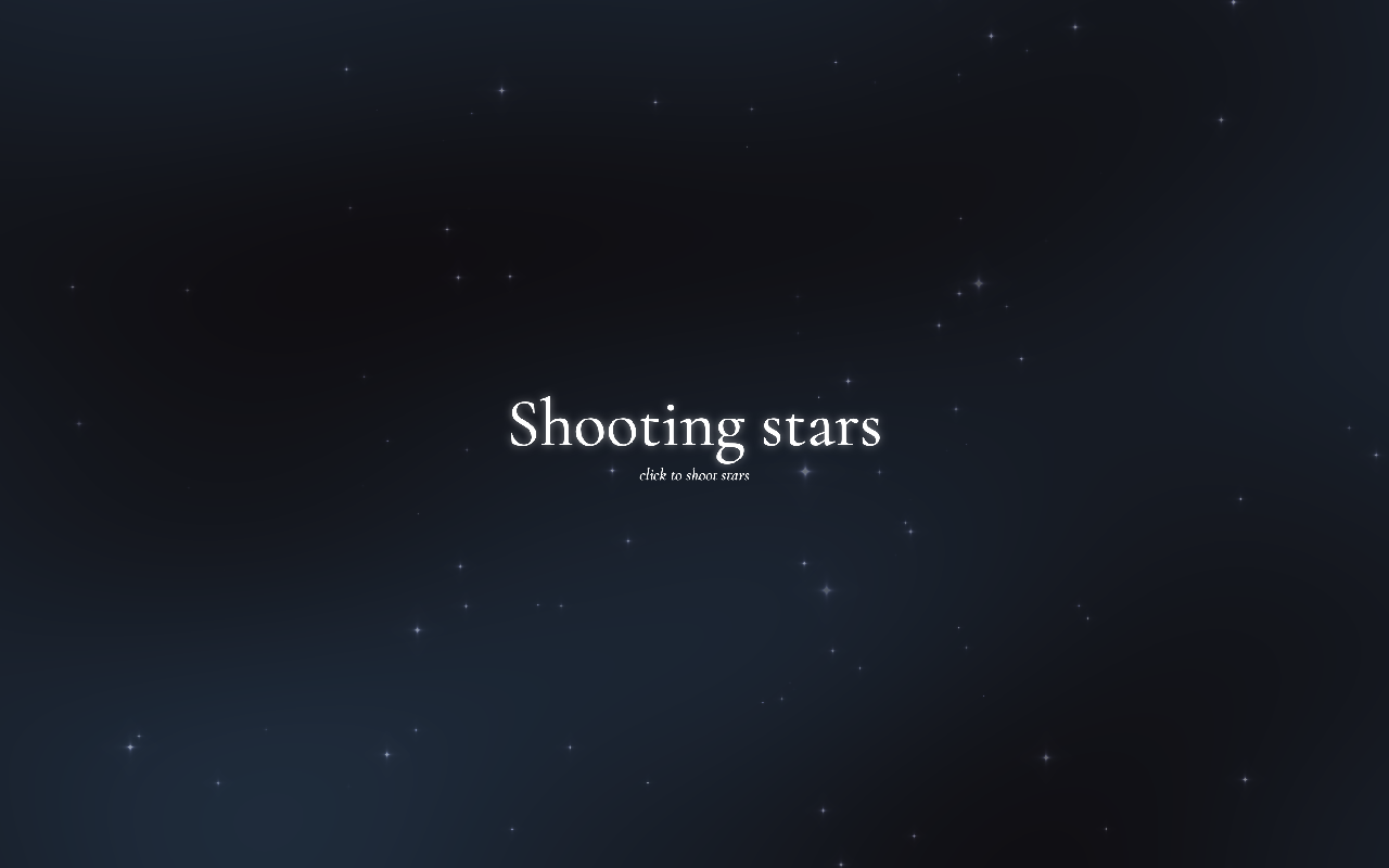 Shooting stars