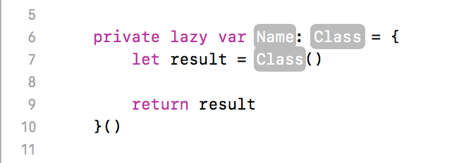 Private lazy variable example