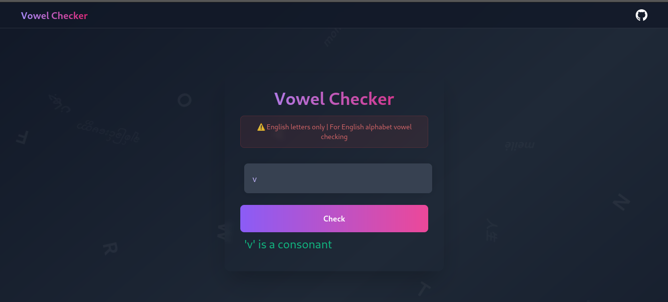 GitHub - ayaanthedev/vowel-checker: it checks for vowels