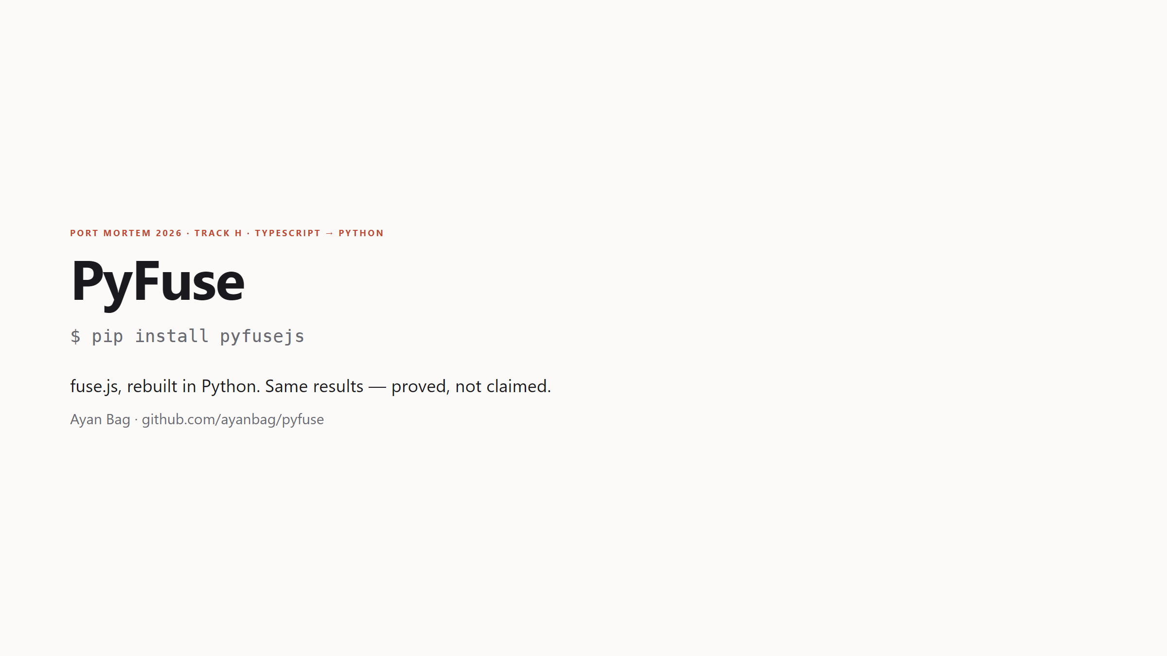PyFuse — fuse.js, rebuilt in Python