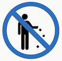 image saying no to man littering