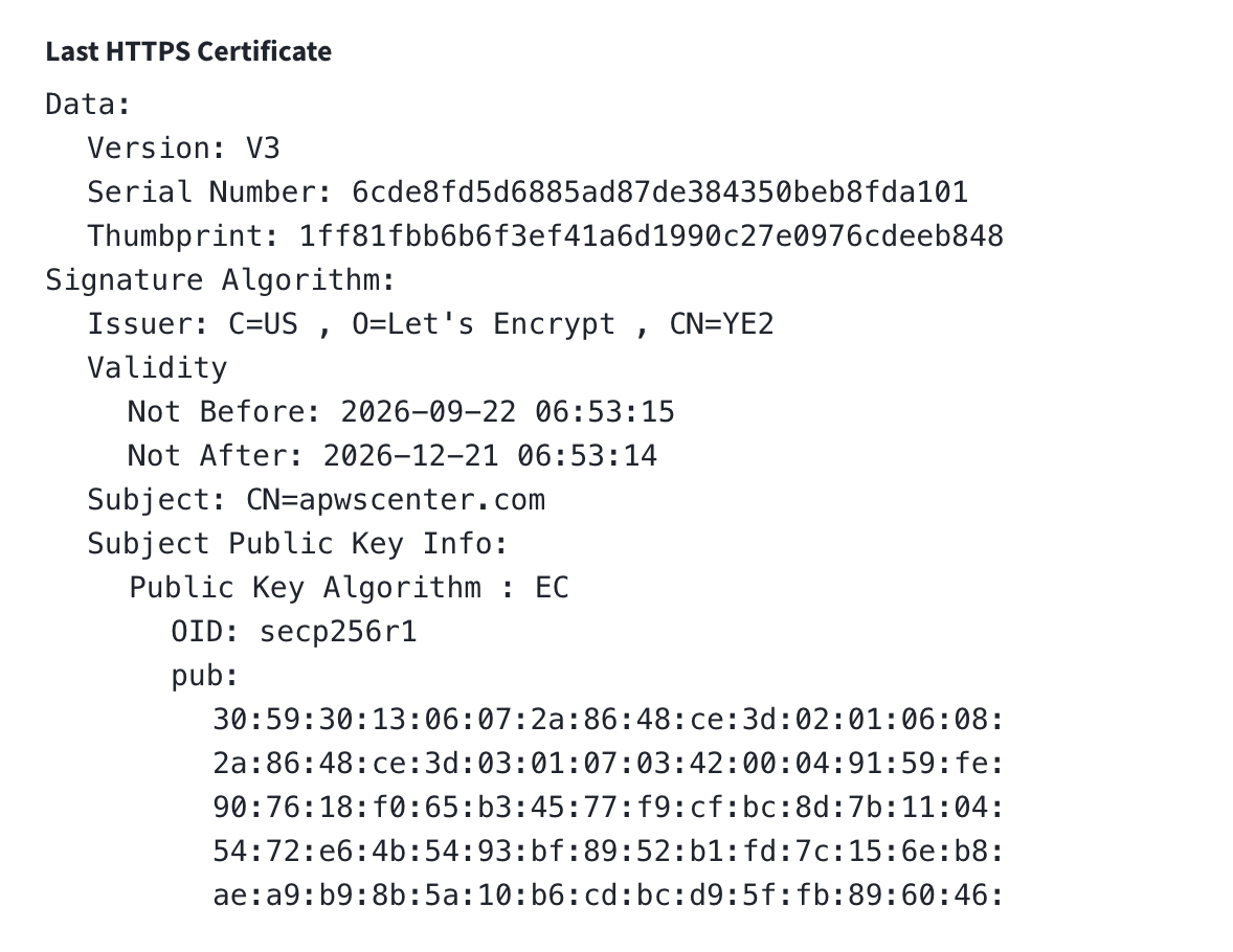 TLS certificate