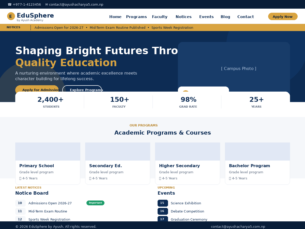 Edusphere by Ayush UI Design