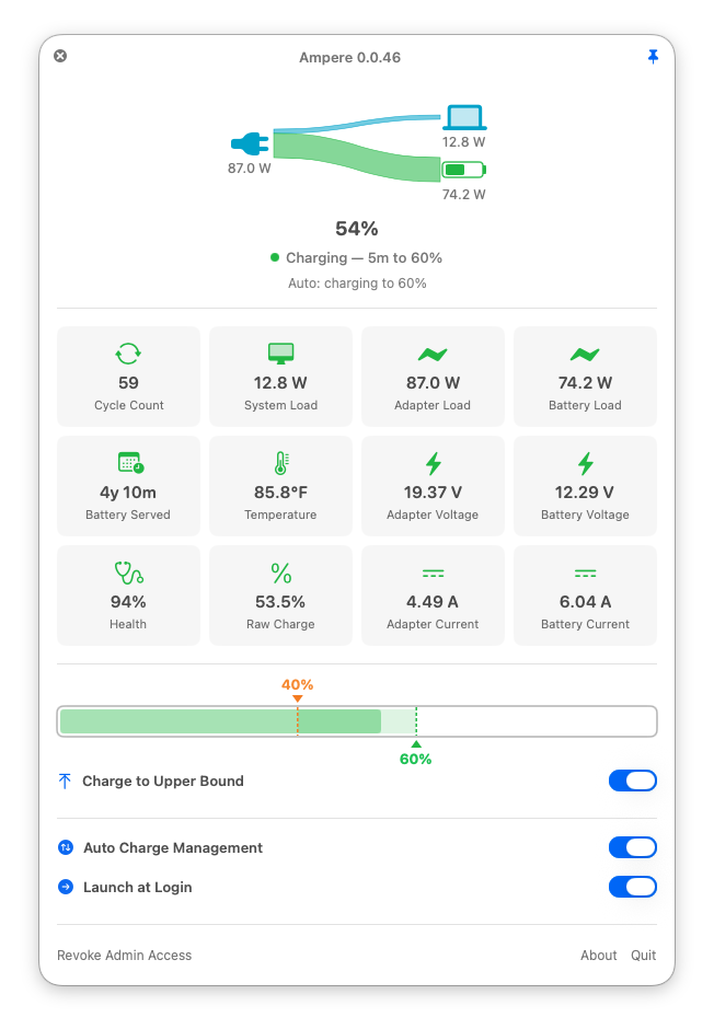 Ampere screenshot 1