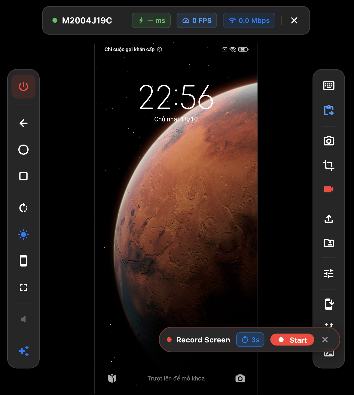 DeskDroid Hardware Screen Recording HUD