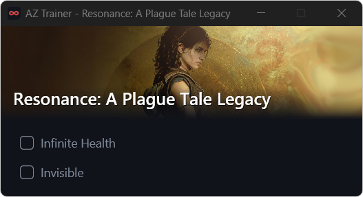 AZ Trainer attached to Resonance: A Plague Tale Legacy