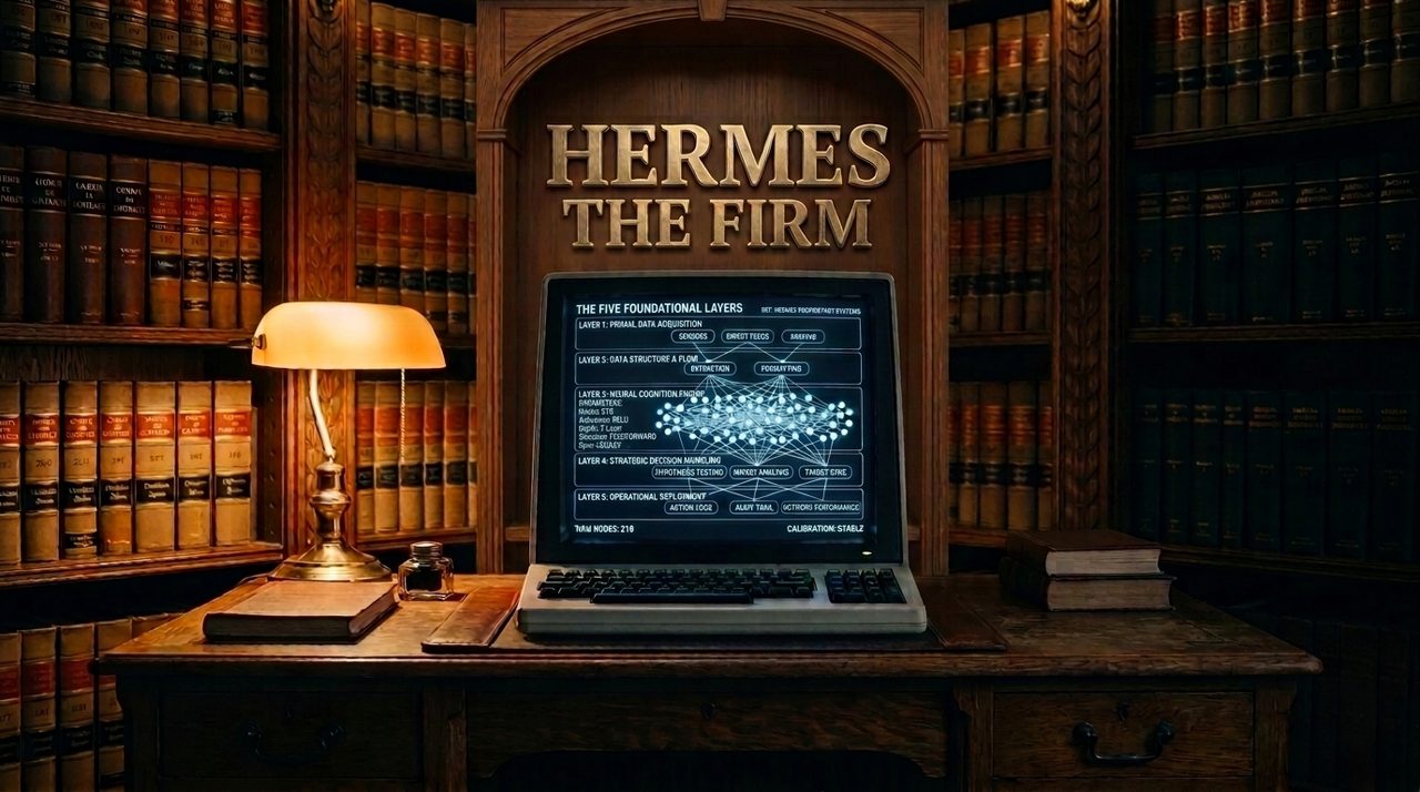 Hermes: The Firm — a law library where one terminal actually read the books